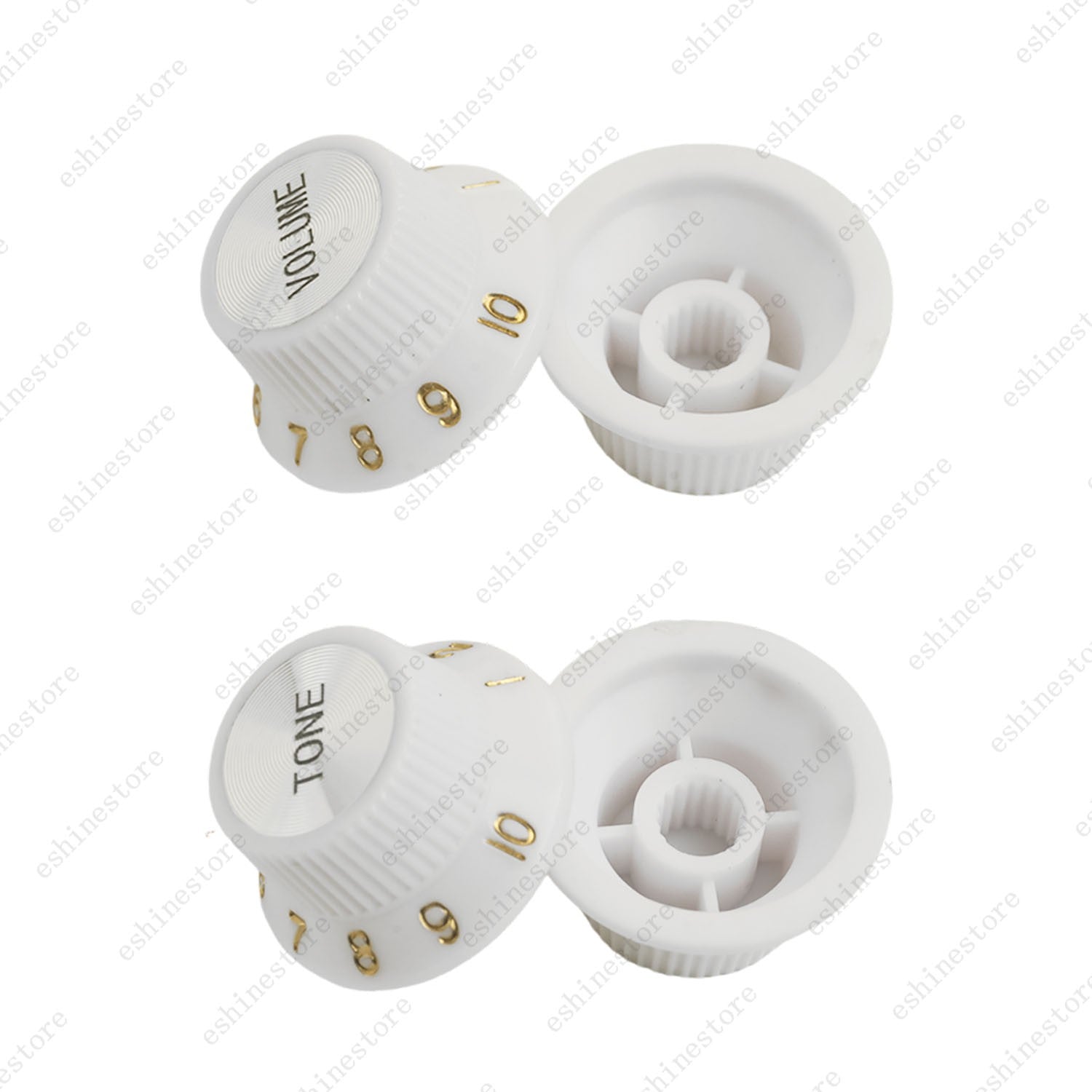Electric Guitar Speed Control Knobs 2 Volume 2 Tone For Les Paul Guitar - White