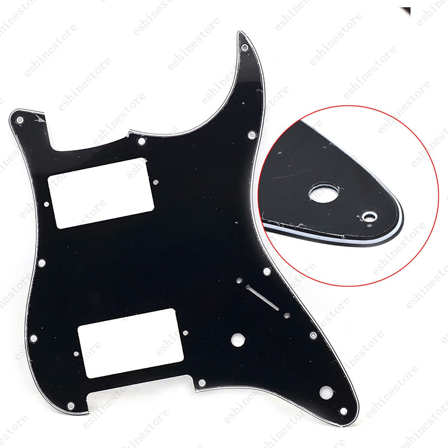 11 Holes HH hunbucker Strat Style Pickguard For Stratocaster Various Colors