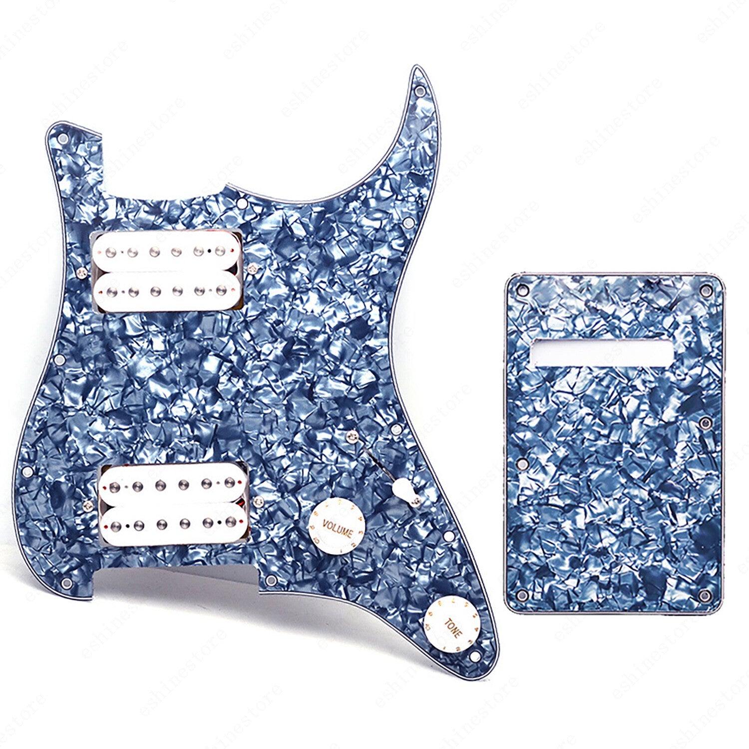 11 Hole Guitar HH Loaded Pickguard Set & Back Plate for SQ FENDER Stratocaster