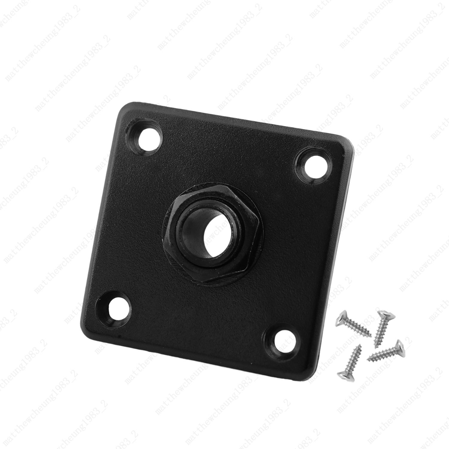 1x Plastic Guitar Universal Square Output Jack Plate Socket For Les Paul SG ES