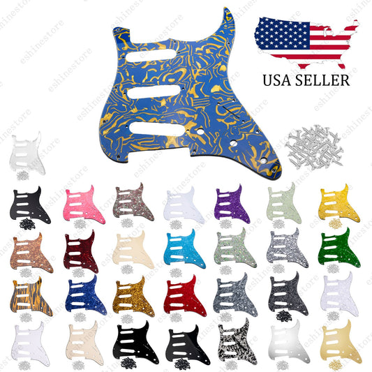 11 Hole SSS Strat Style Pickguard for USA MIM Standard Fender Start Multicolor