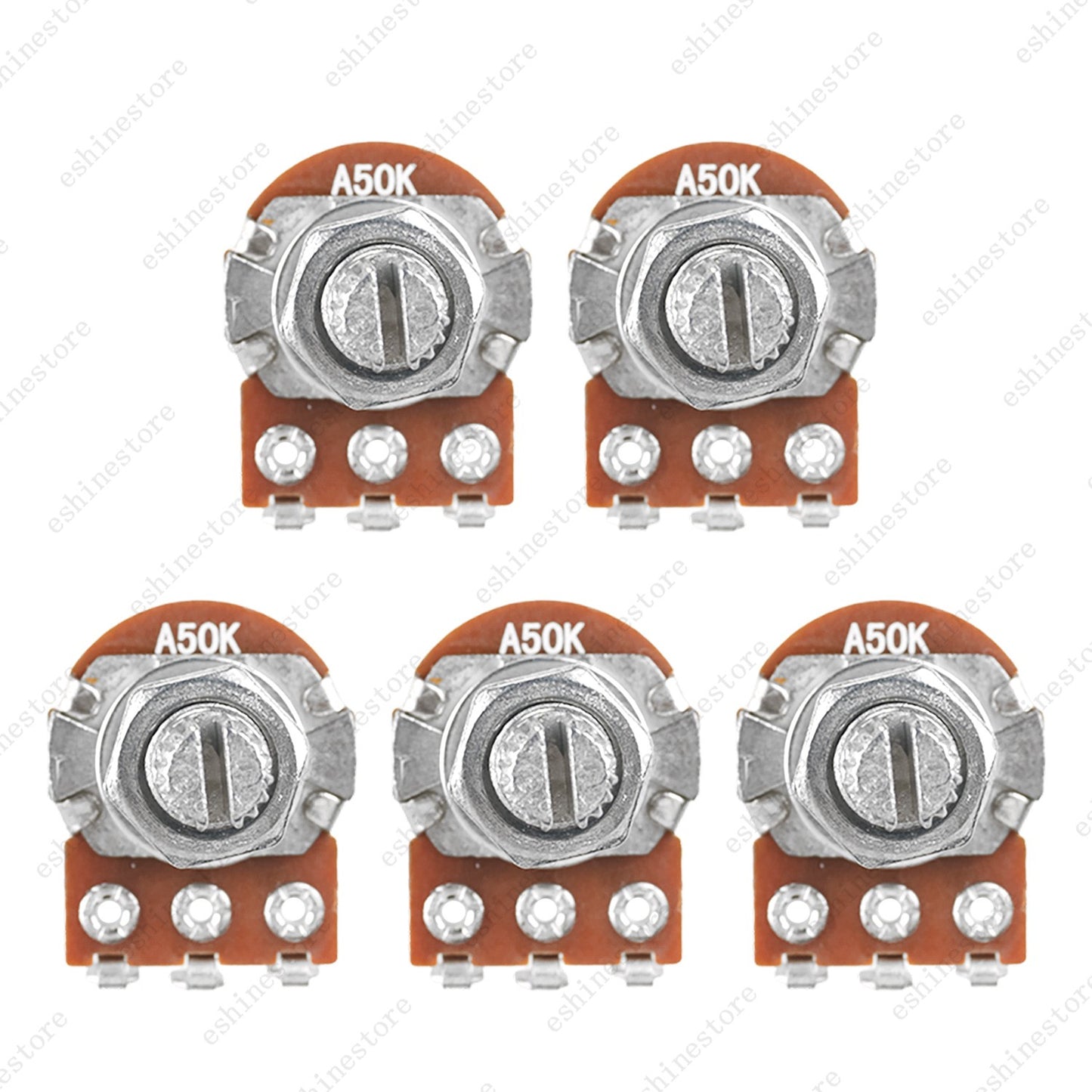 1/3/5/10X Mini Potentiometer 18mm A/B 25K/50K Volume Tone Pot For Active Pickup