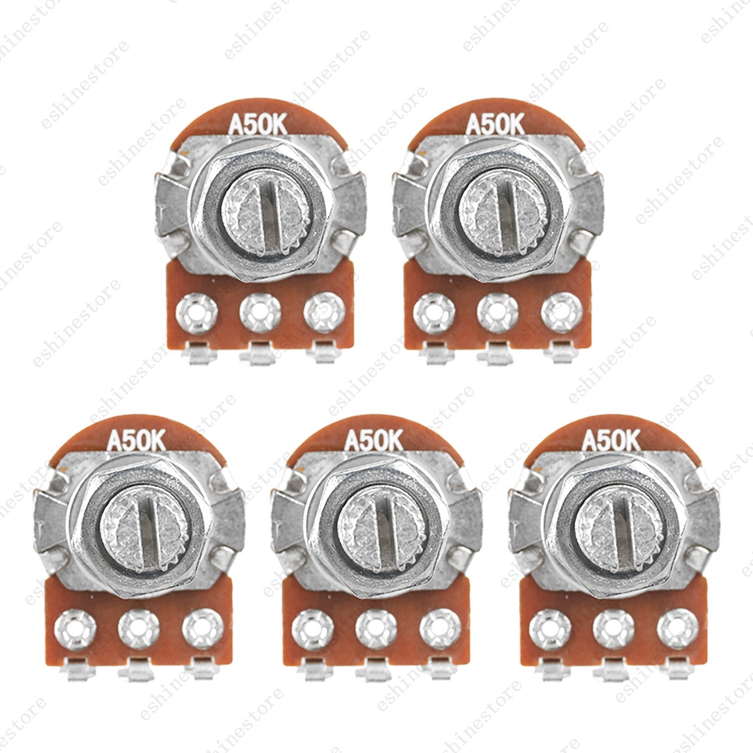1/3/5/10X Mini Potentiometer 18mm A/B 25K/50K Volume Tone Pot For Active Pickup