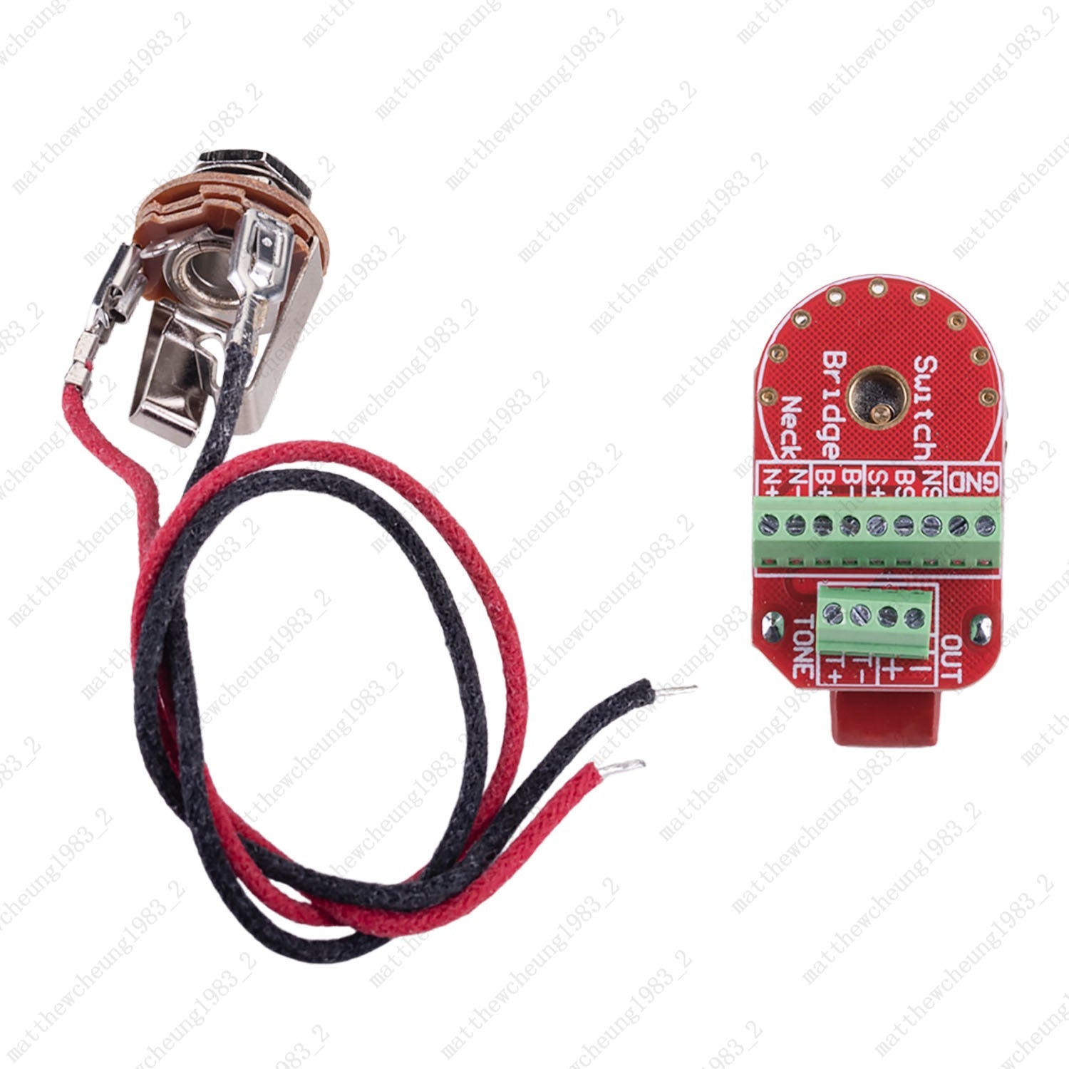 Solderless Brass Shaft Pots Control Plate Harness w/ 3 Way Switch for Telecaster