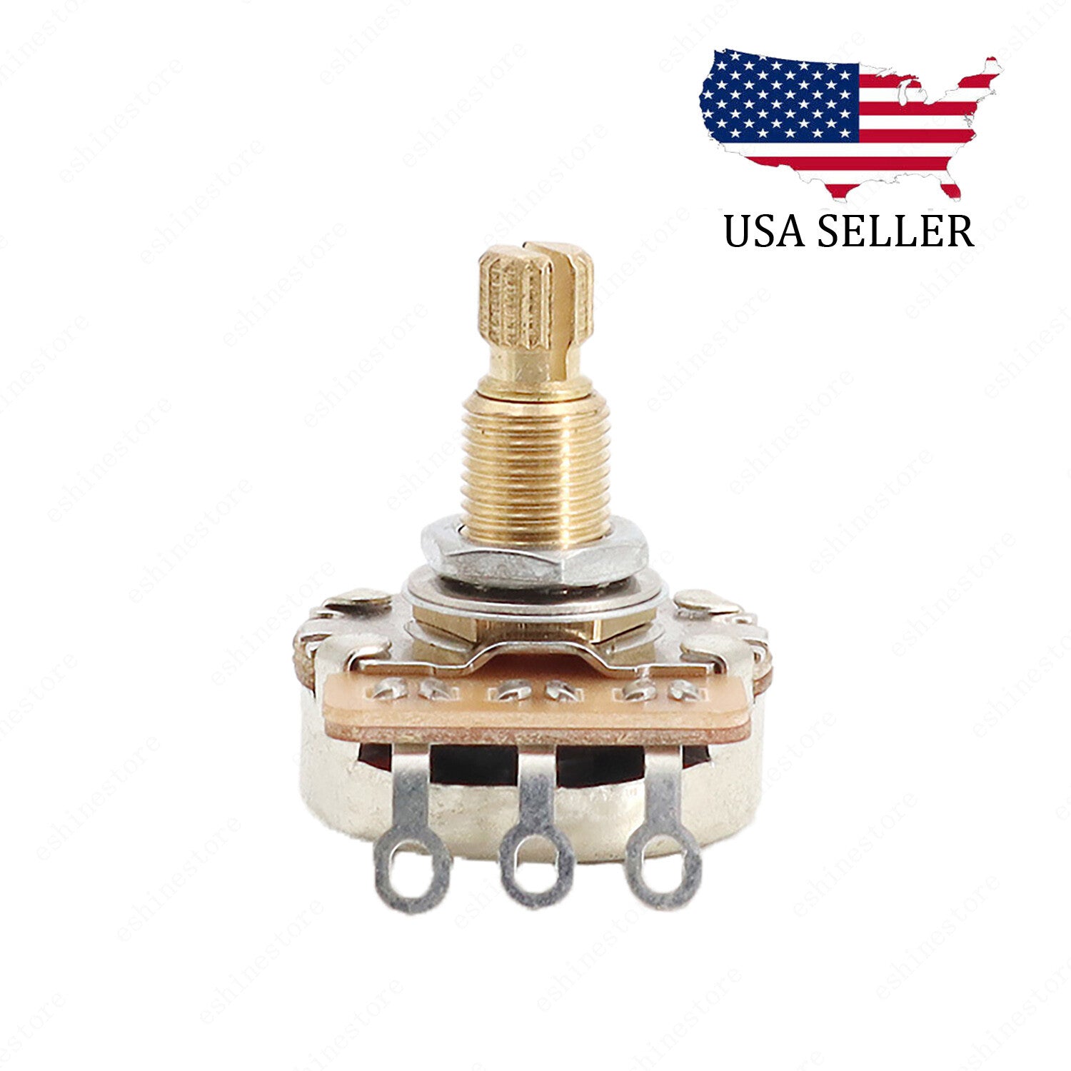 Guitar Potentiometers Pots Volume Tone A250k/B250k/A500k/B500k Brass Long Shaft