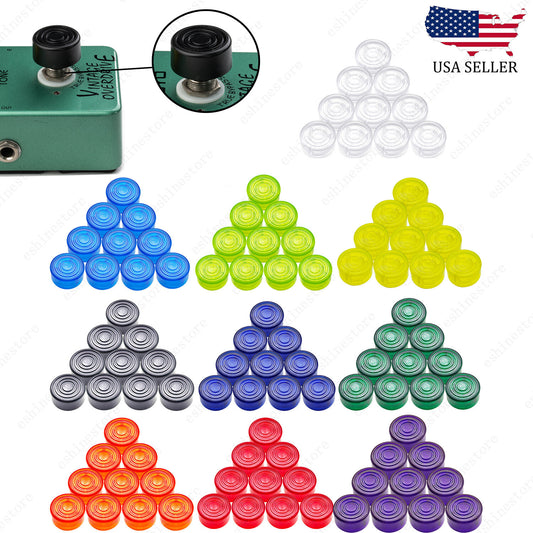 10 Pcs Guitar Effect Pedal Footswitch Toppers Foot Nail Cap Protection Cap