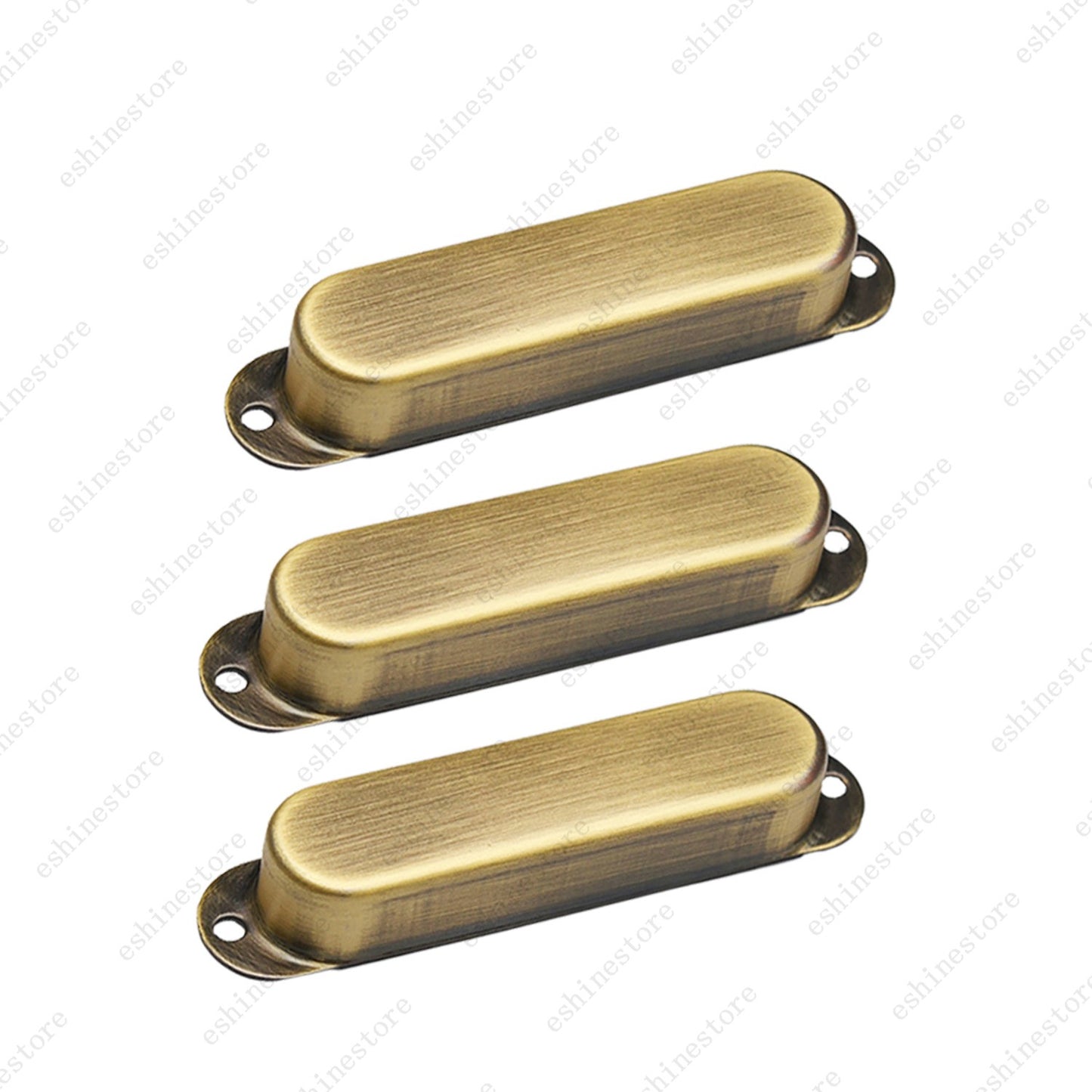 1/2/3 Pcs Metal Style Single Coil Guitar Pickup Cover No hole Brass For Strat