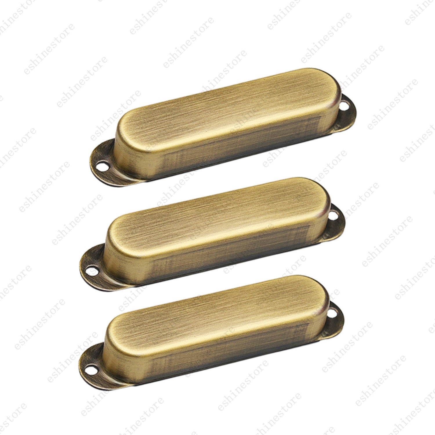 1/2/3 Pcs Metal Style Single Coil Guitar Pickup Cover No hole Brass For Strat