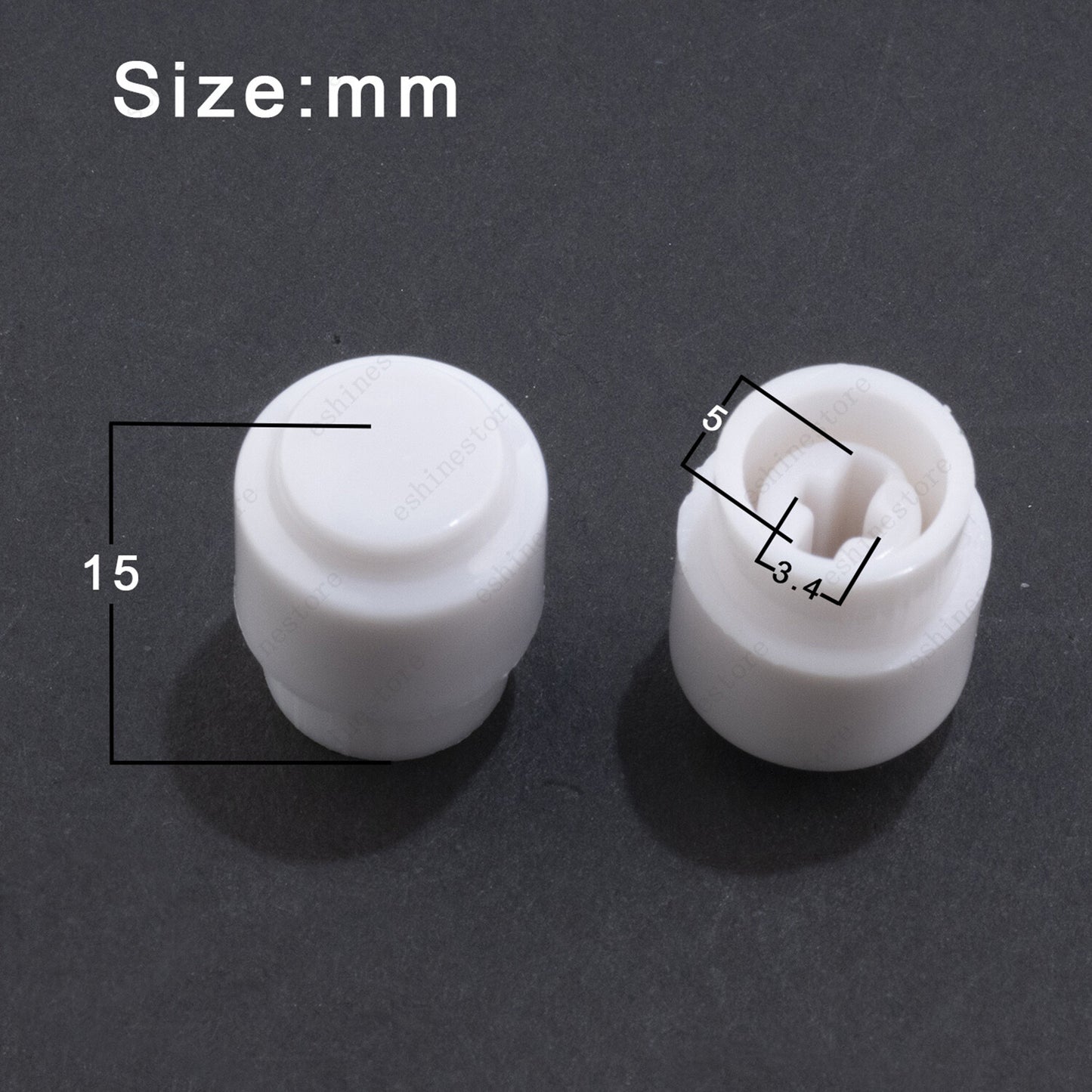 Set of 2 Metric Tele Barrel Switch Tip 3.5/5mm For Telecaster Strat 11 Colors