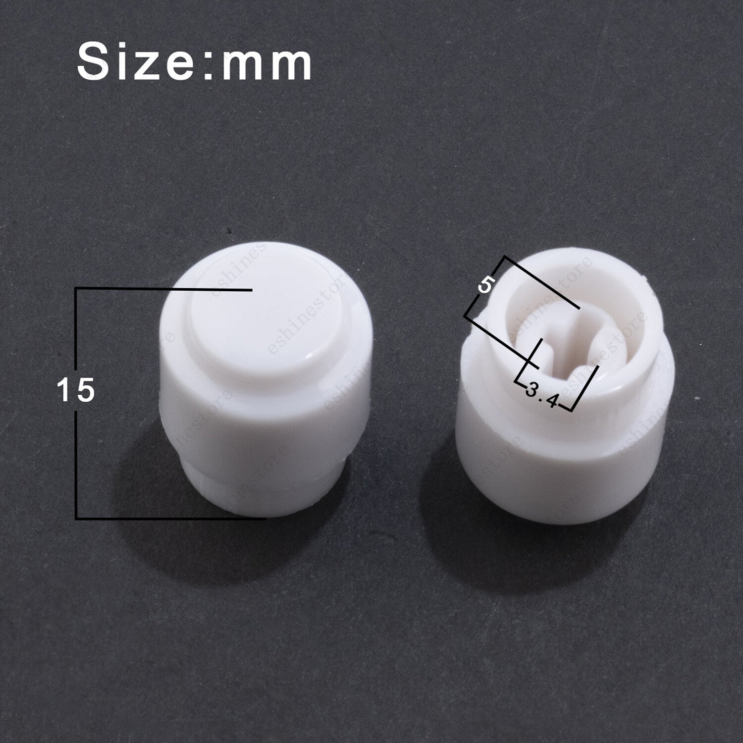 Set of 2 Metric Tele Barrel Switch Tip 3.5/5mm For Telecaster Strat 11 Colors