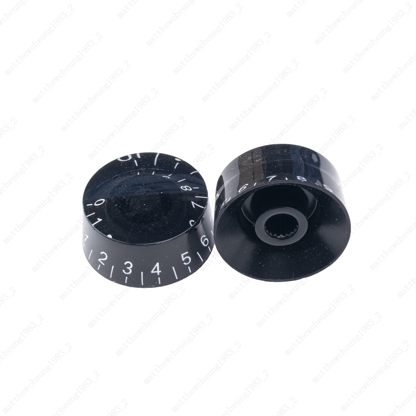 4 Pcs Black/White Electirc Guitar Control Knobs Speed Dial Knobs for Les Paul SG
