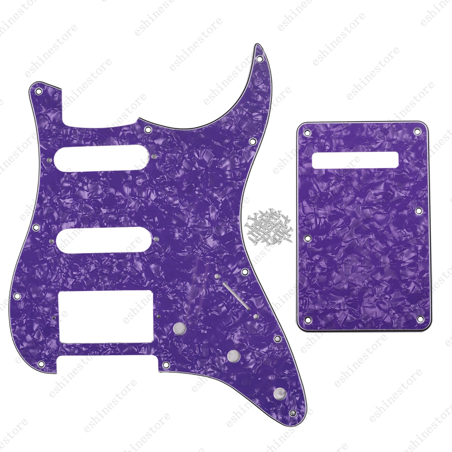 11 Hole SSH 3 Ply Guitar Pickguard & Back Plate For USA MIM FENDER Strat