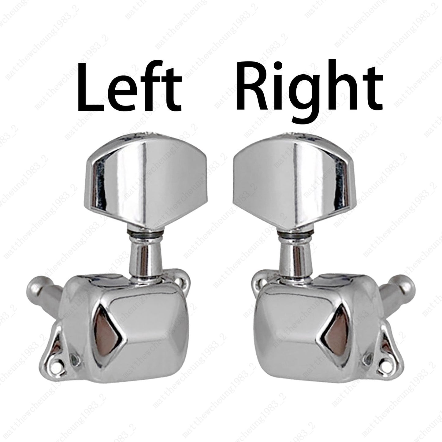 Semi-Closed Guitar Machine Heads Tuners 1:15 Ratio for Acoustic Guitar - Chrome
