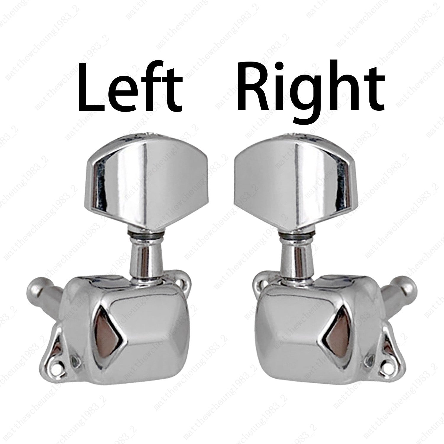Semi-Closed Guitar Machine Heads Tuners 1:15 Ratio for Acoustic Guitar - Chrome