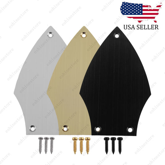 Aluminum 3-Hole Guitar Truss Rod Cover Plate with Screws for Gibson Flying V