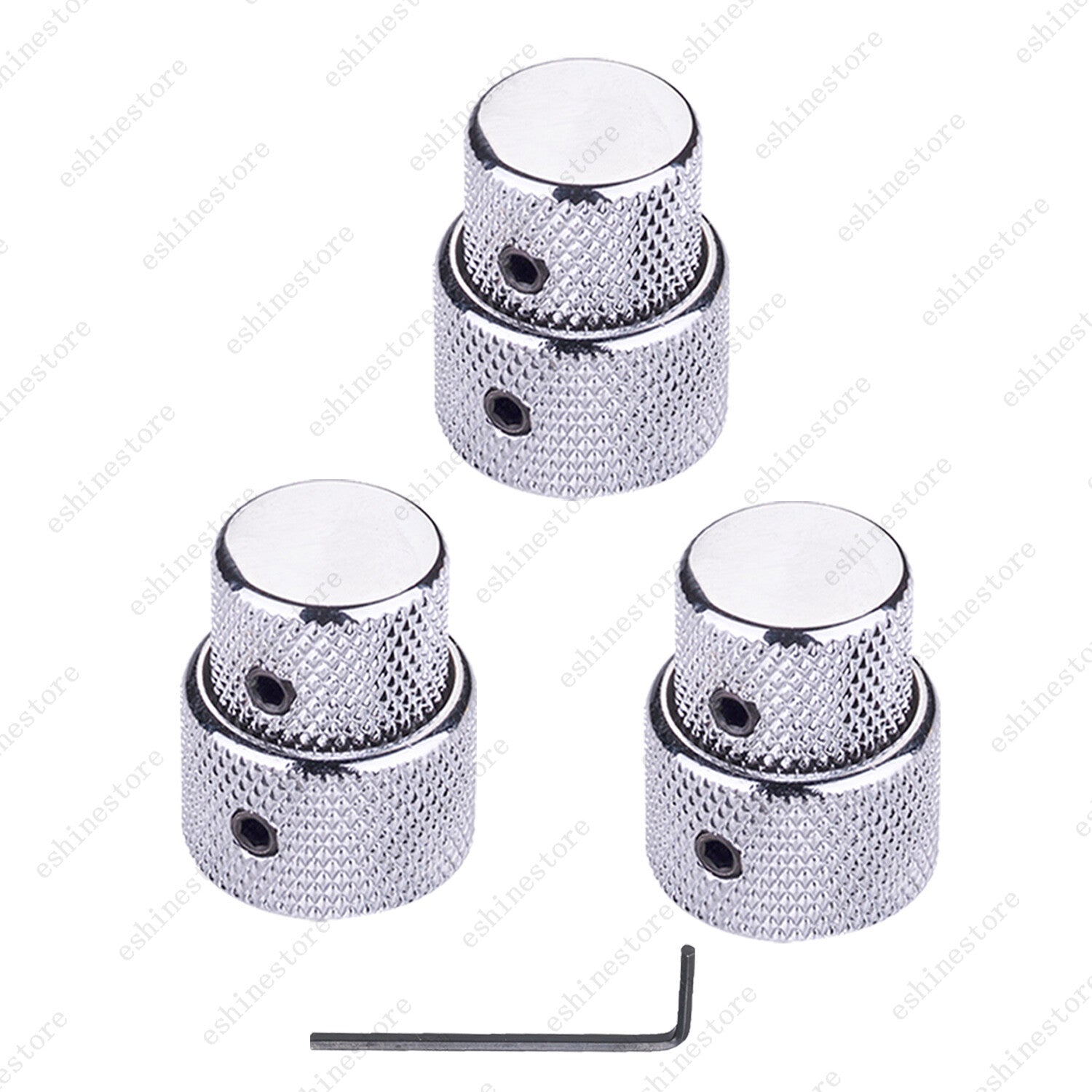 1/2/3/4Pcs Metal Dual Concentric Stacked Control Knobs for Electric Bass Guitars