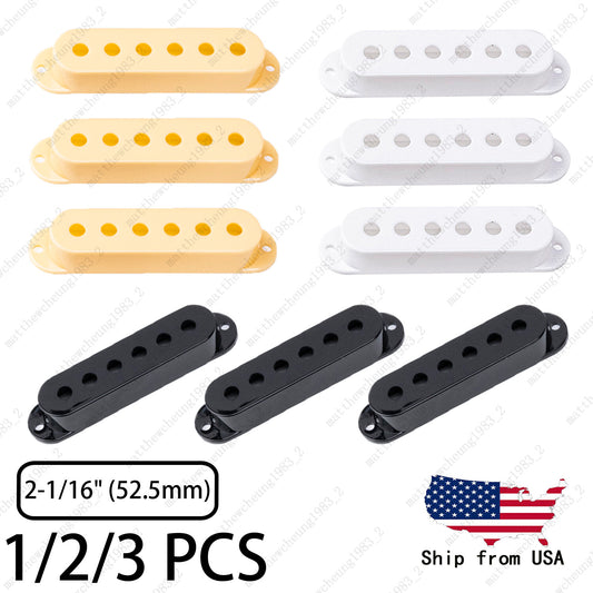 1/2/3Pcs Plastic Single Coil Pickup Covers For Fender MIM USA ST 2-1/16" 52.5mm