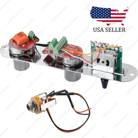 Solderless Loaded Control Plate Pre-Wired 3-Way Switch Wiring Harness for Tele