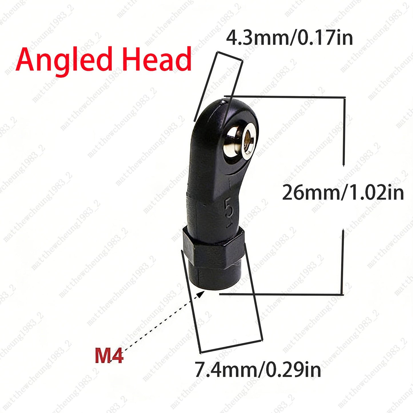 10PCS 1/10 M4 CW/CCW Precision Nylon Tie Rod Ball Head for RC - 4 Types Options