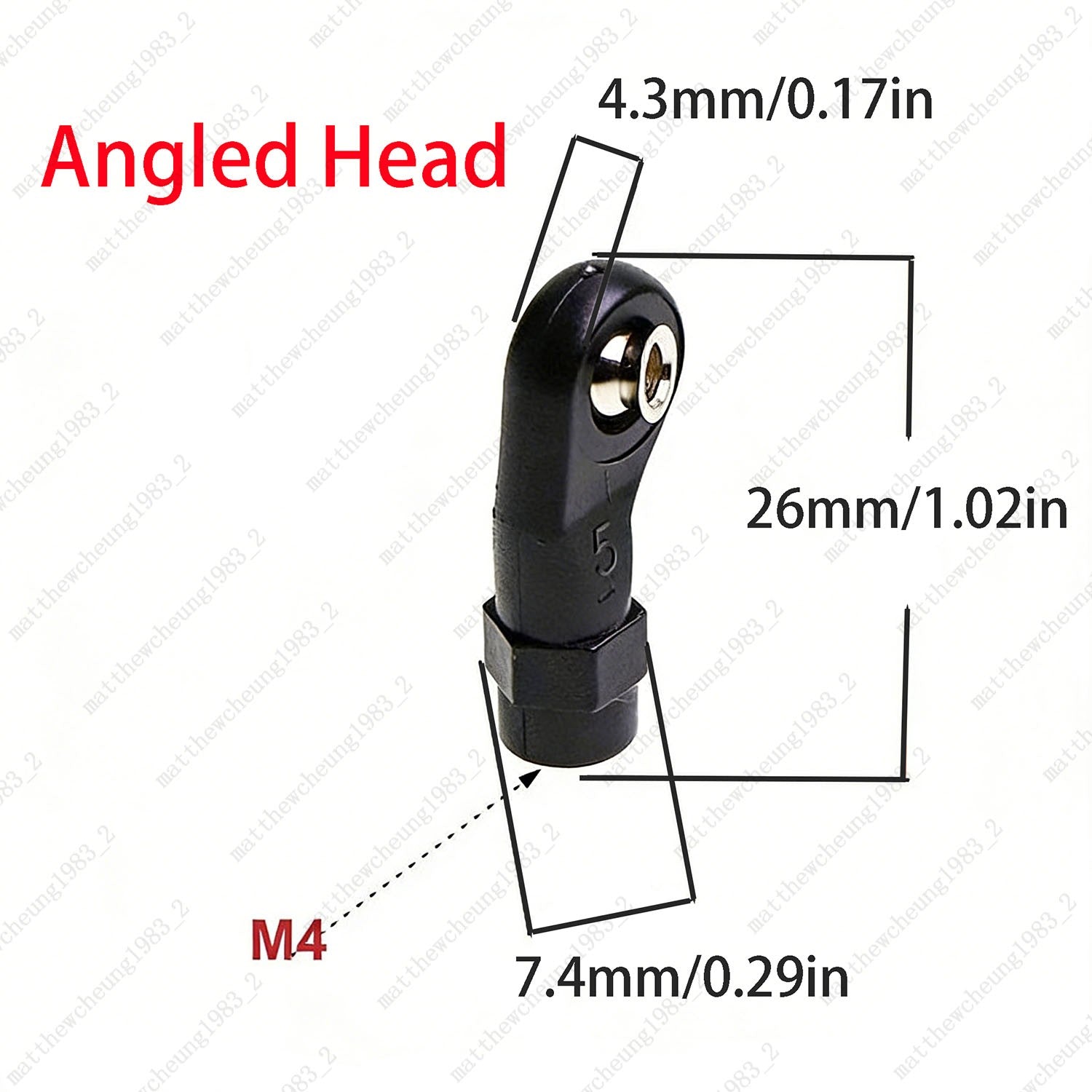 10PCS 1/10 M4 CW/CCW Precision Nylon Tie Rod Ball Head for RC - 4 Types Options