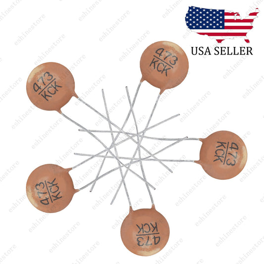 0.047uF(473J) 500V Ceramic Disc Capacitor Vintage Guitar Tone Cap Copper Lead