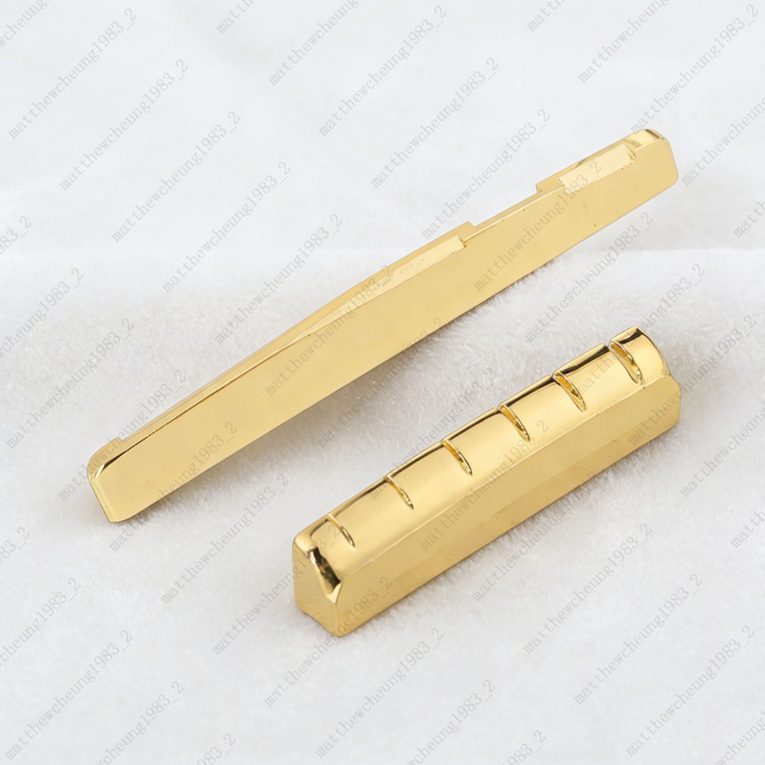 Brass Pre-Slotted Nut + (72/74/76MM)Saddle Set for 6-String Folk Acoustic Guitar