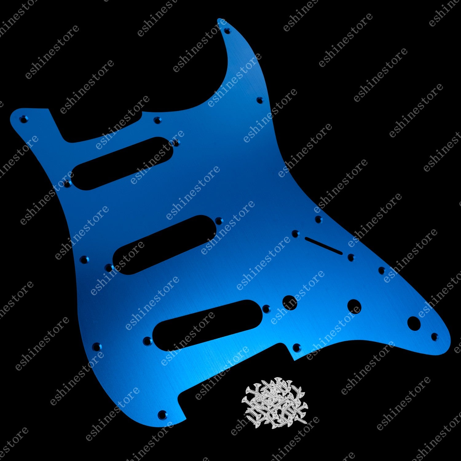 11-Hole SSS Aluminum Pickguard Scratch Plate for ST Strat Guitar- Red/Blue