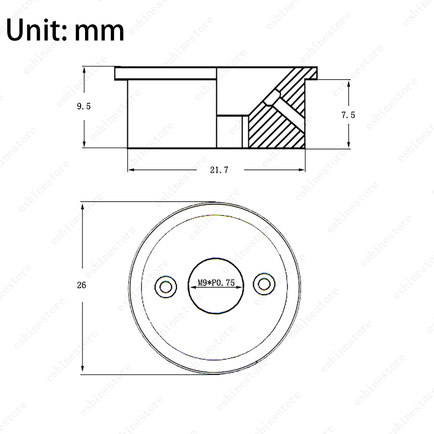3 Colors Thickened round Retrofit cup Jack Output Socket Plate For Telecaster