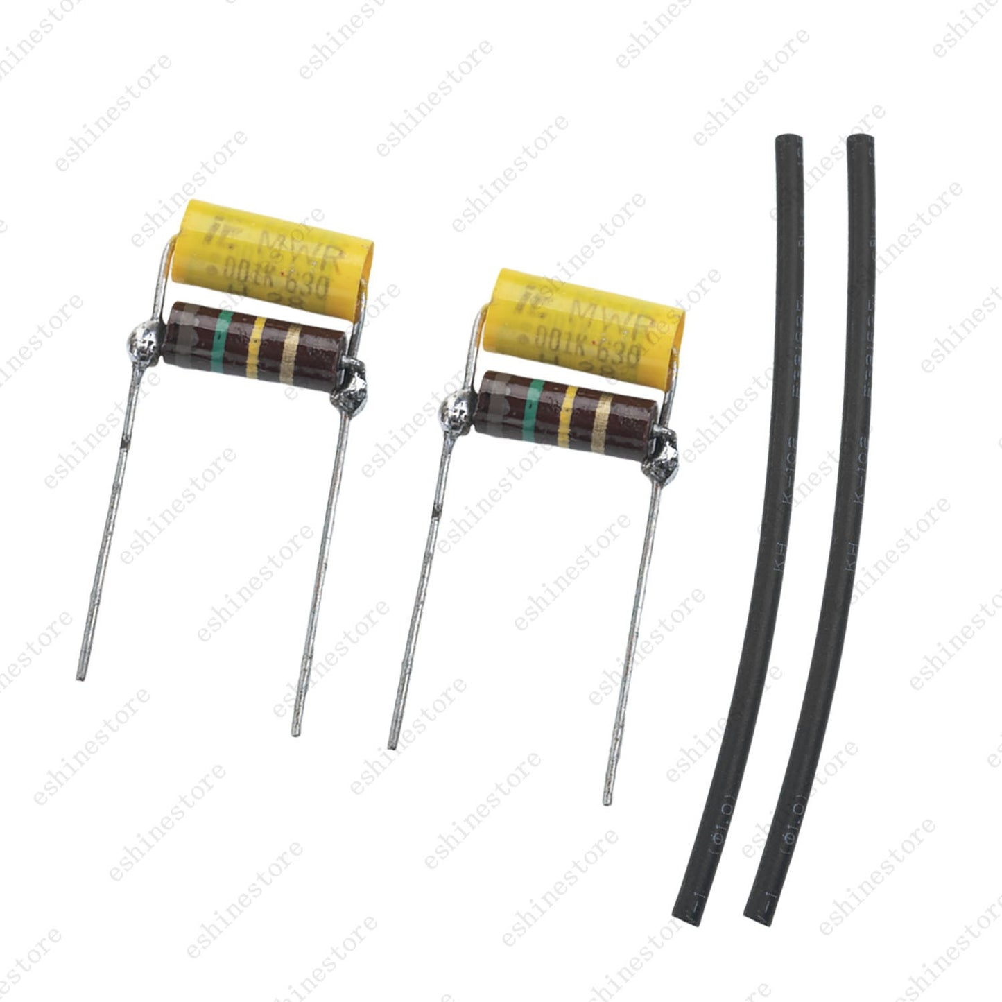 2x Treble Volume Bleed Circuit Kit Axial Film Cap .001uF 630V Cap &150K Resistor