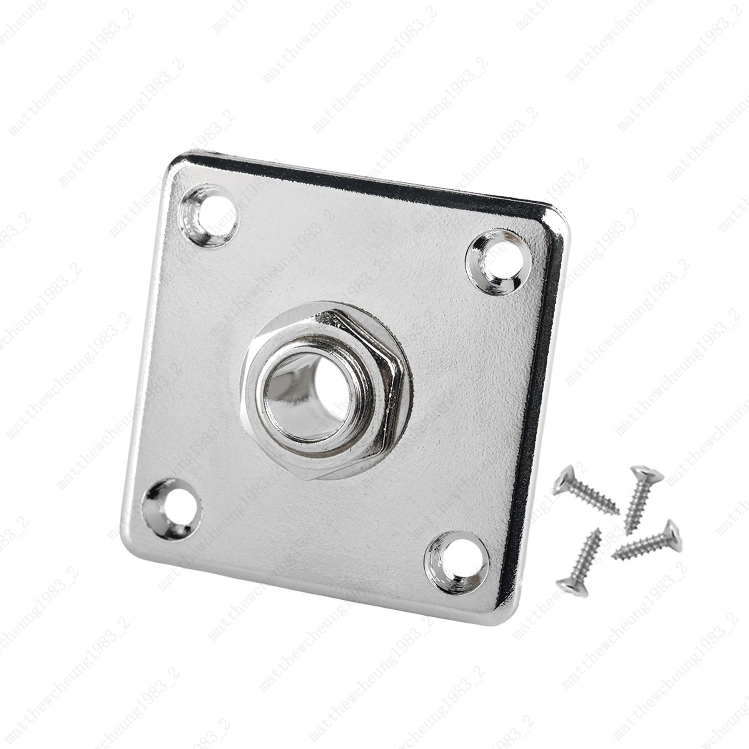 1x Plastic Guitar Universal Square Output Jack Plate Socket For Les Paul SG ES