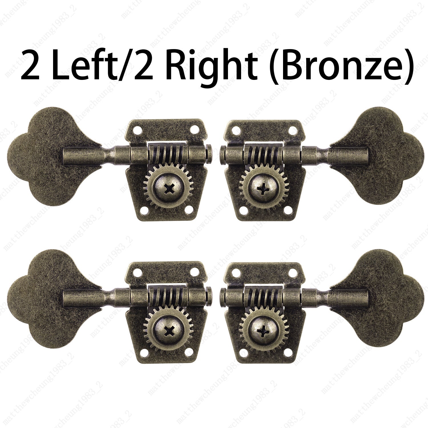 Relice Vintage Open Machine Heads 1:25 Ratio Gear Bass Tuning Key Pegs-Bronze