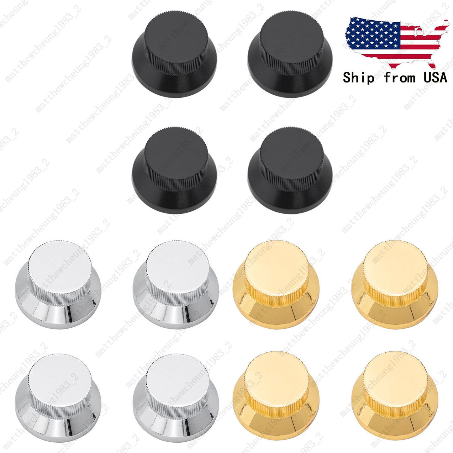 4x Metal Guitar Volume Tone Control Knobs For Ibanez PRS Gibson Epi 3 Colors