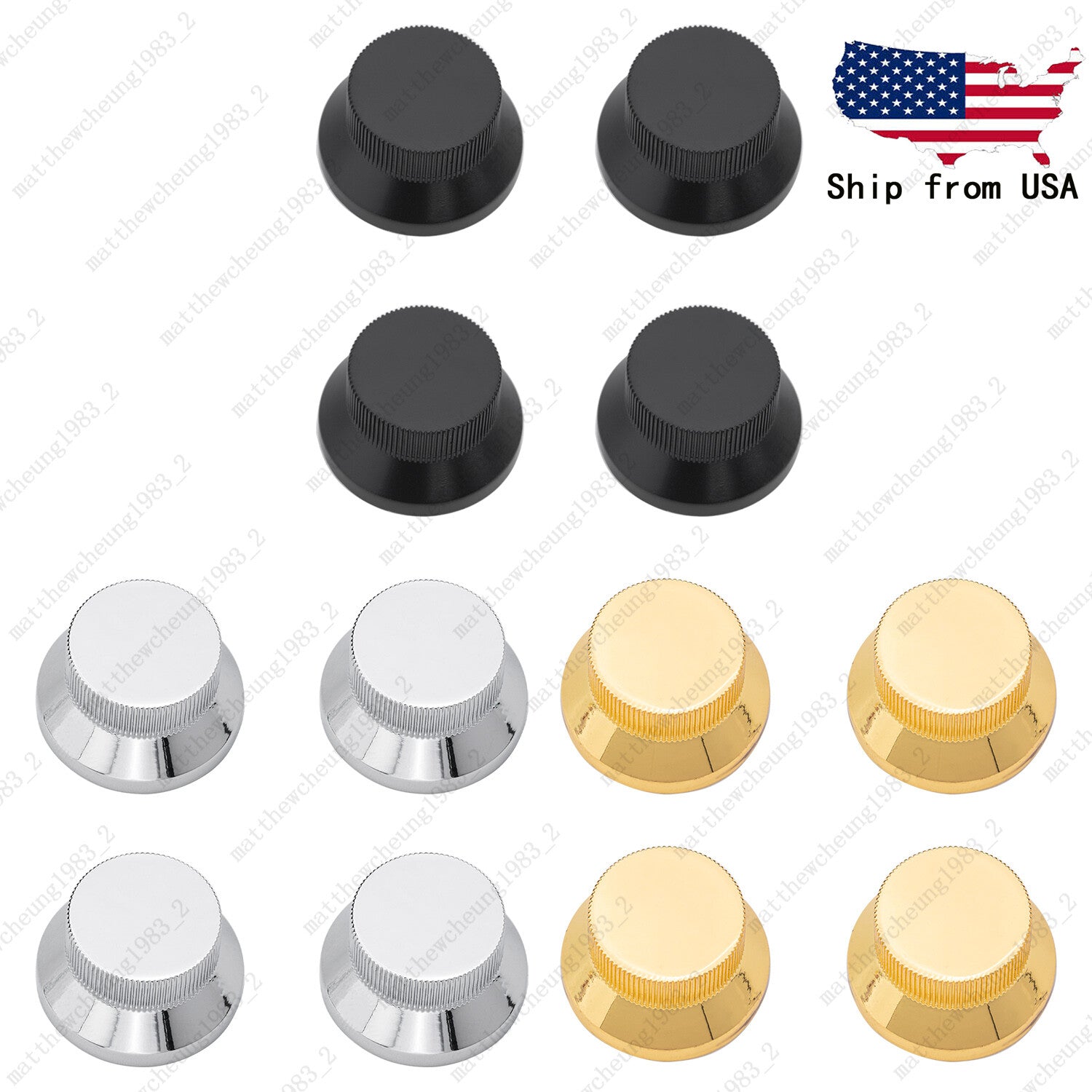 4x Metal Guitar Volume Tone Control Knobs For Ibanez PRS Gibson Epi 3 Colors