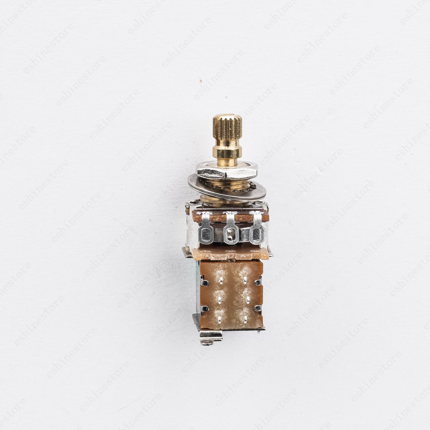 Full Brass Short Shaft Pot Push-Push Switch A250K/B250K/A500K/B500K 4 PCS