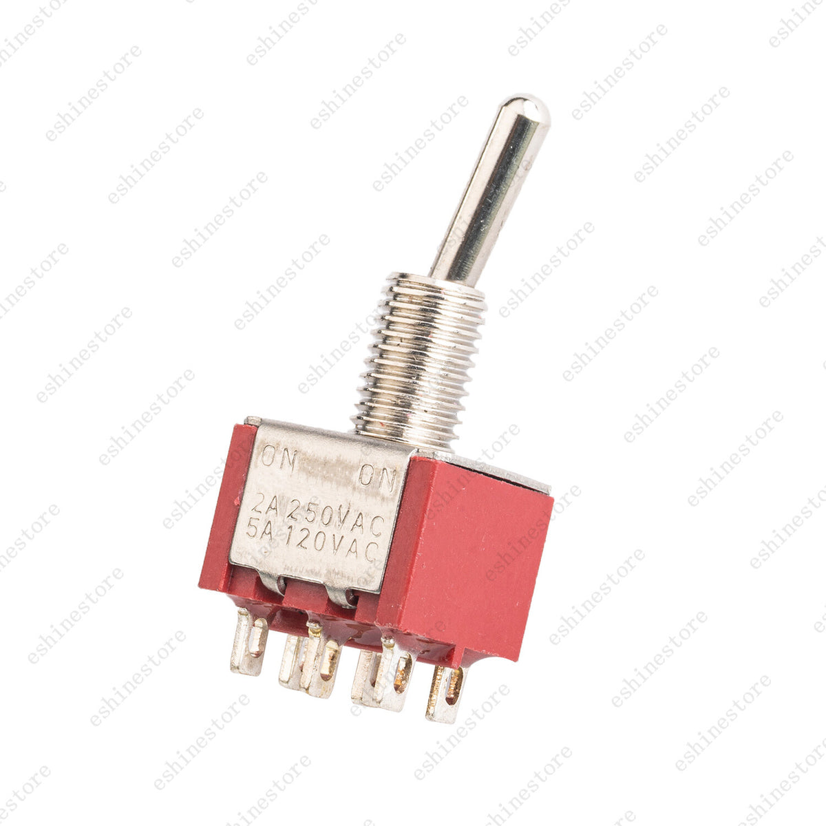 Guitar DPDT Red 2 Way 6 Pin ON ON Guitar Mini Toggle Switch Car/Boat Switches