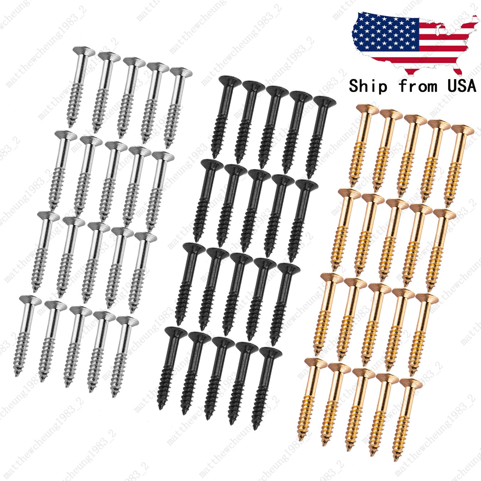 20x Humbucker Pickup Ring Frame Mounting Screws 2.5*18mm For LP SG 3 Colors