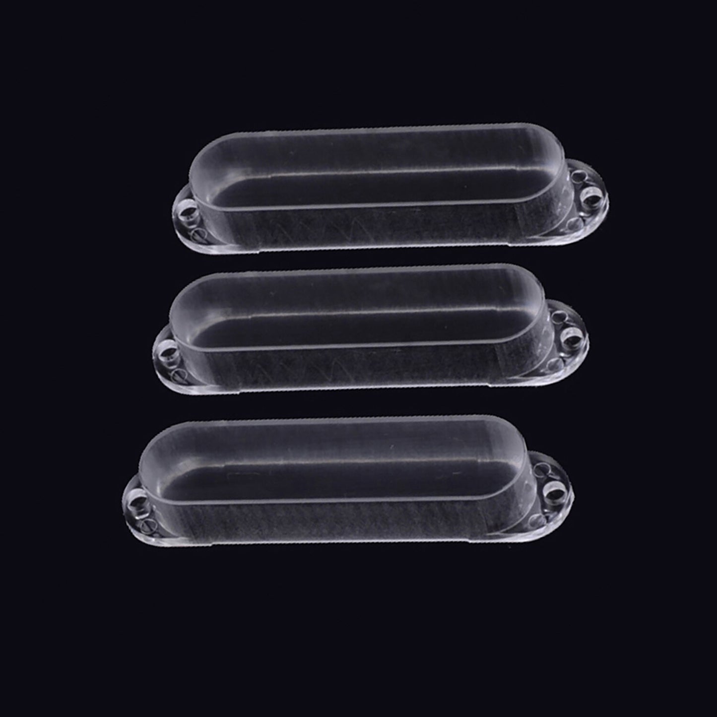 3 Pcs Plastic No Hole SSS Single Coil Pickup Covers For Fender SQ Strat 12 Color