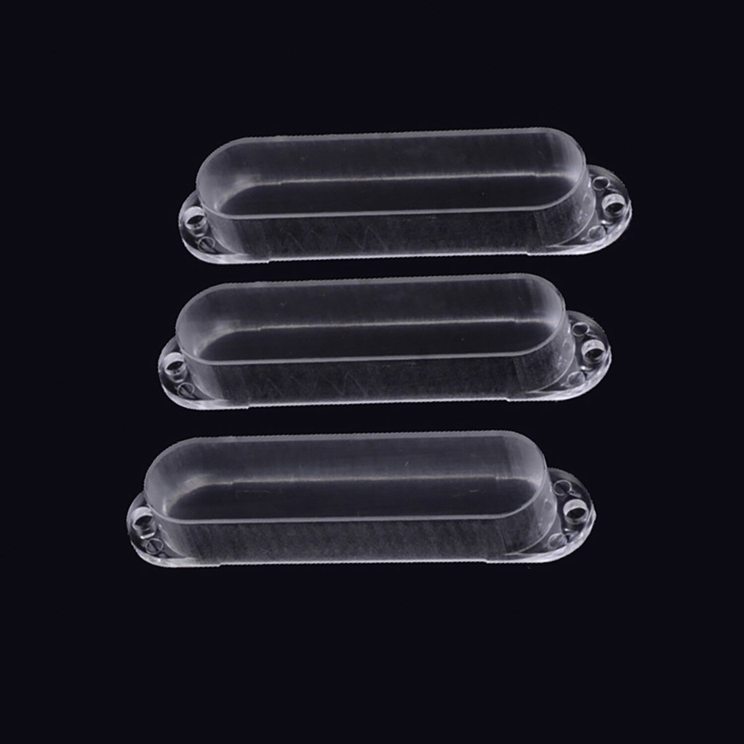 3 Pcs Plastic No Hole SSS Single Coil Pickup Covers For Fender SQ Strat 12 Color
