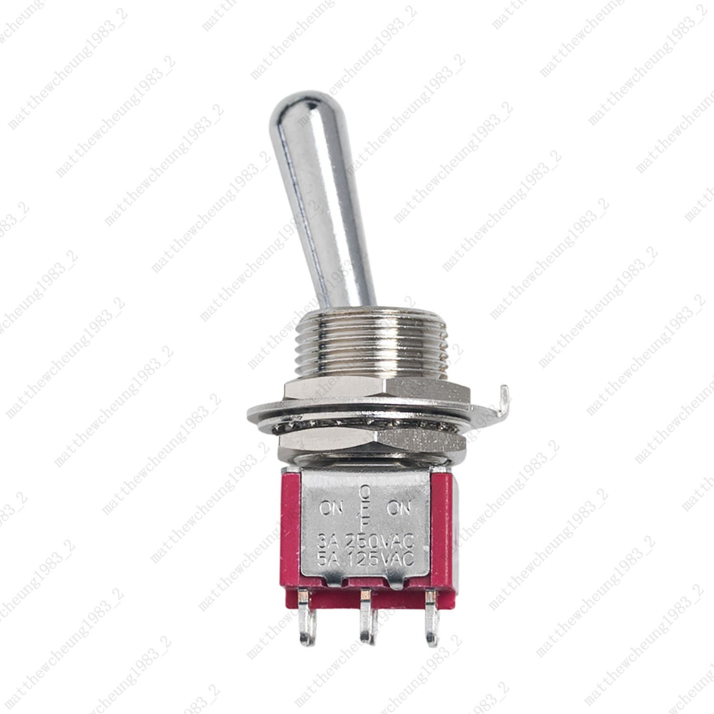 1/3/5 x Guitar/AMP Fat Bat Toggle Switch DPDT 6Pin 3-Position ON-OFF-ON Sealed