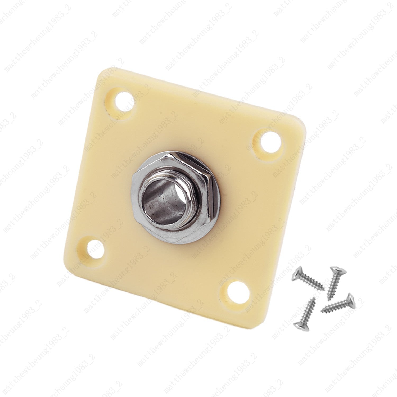 1 x Guitar Square Output Jack Plate Socket w/ Screws for Les Paul Epi - 4 Colors
