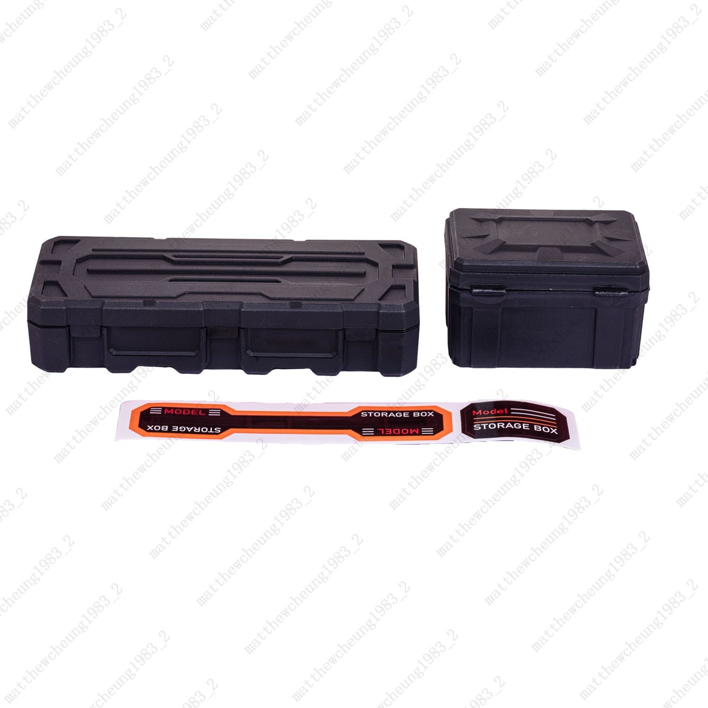 RC Decor Luggage 2-Piece - Red/Black | 108x46x23&56x40x34mm | Fits 1:8/1:10 RC