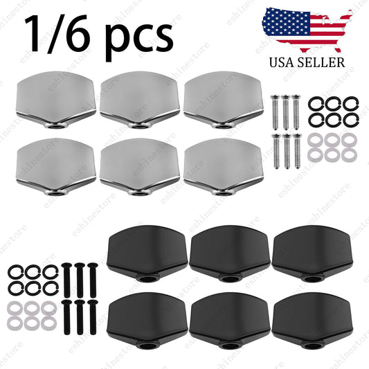 1/6 pcs Electric Guitar Tuning Peg Button Machine Head Big Square Shape Buttons
