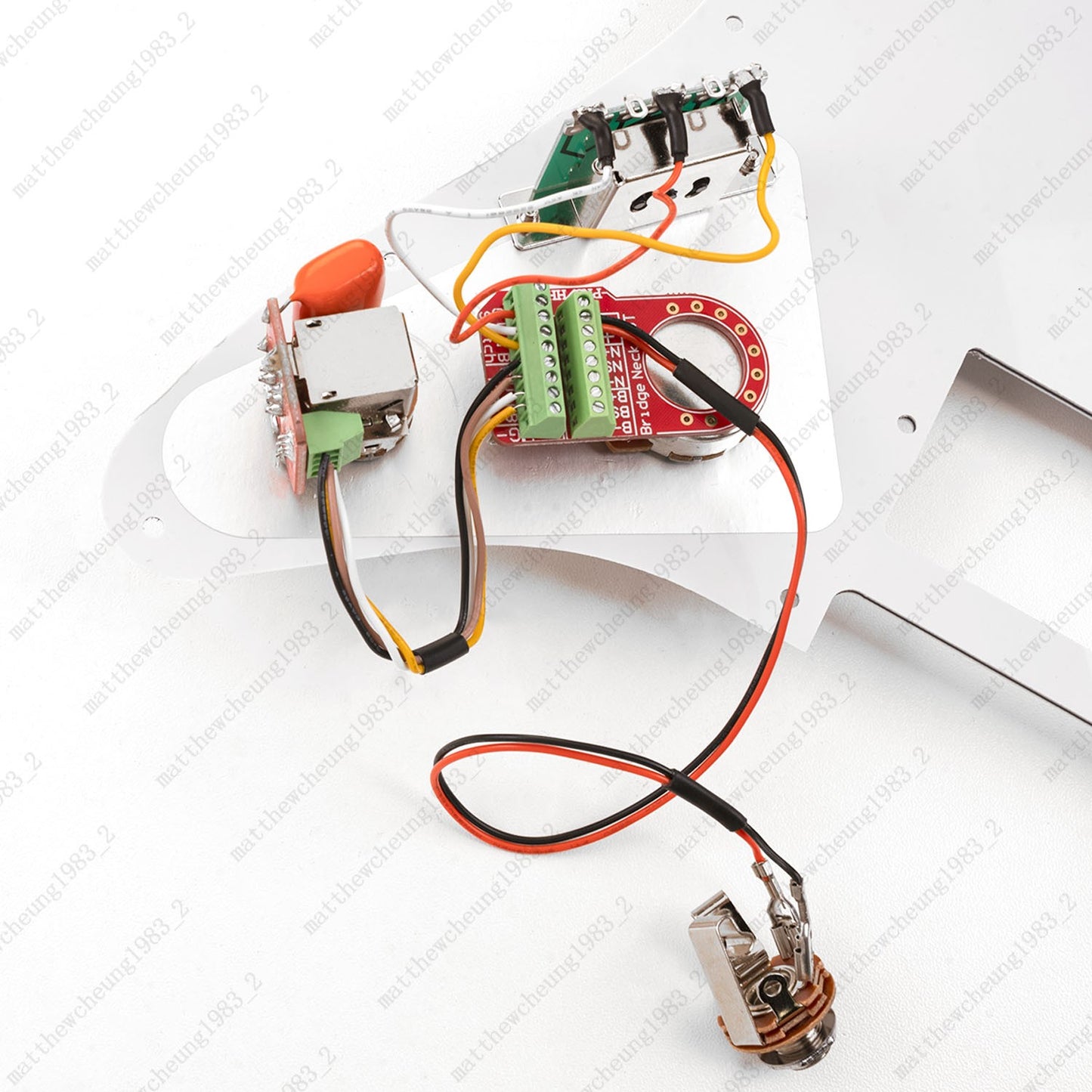 Solderless HH Wiring Harness 3-Way Switch + Push-Pull Coil Splitting for Strat