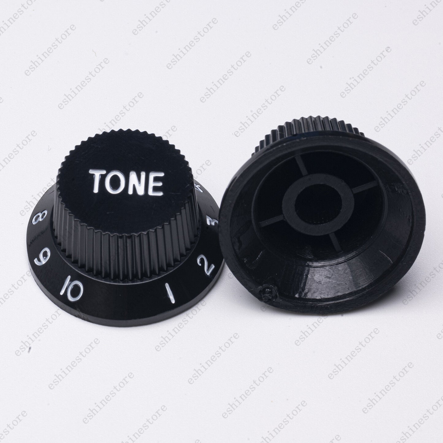 3x Black/White Numbers Electirc Guitar Knobs Volume Tone Knob for Stratocaster