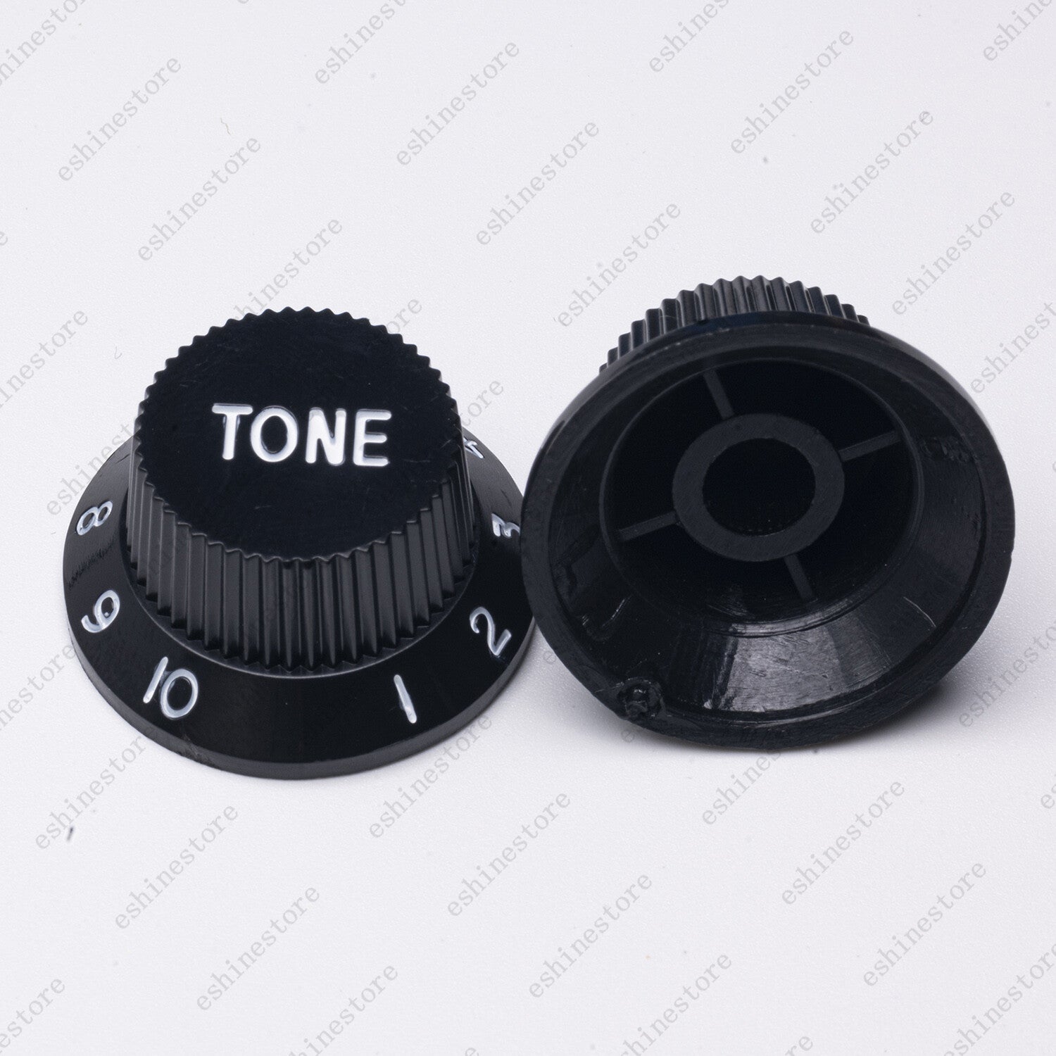 3x Black/White Numbers Electirc Guitar Knobs Volume Tone Knob for Stratocaster