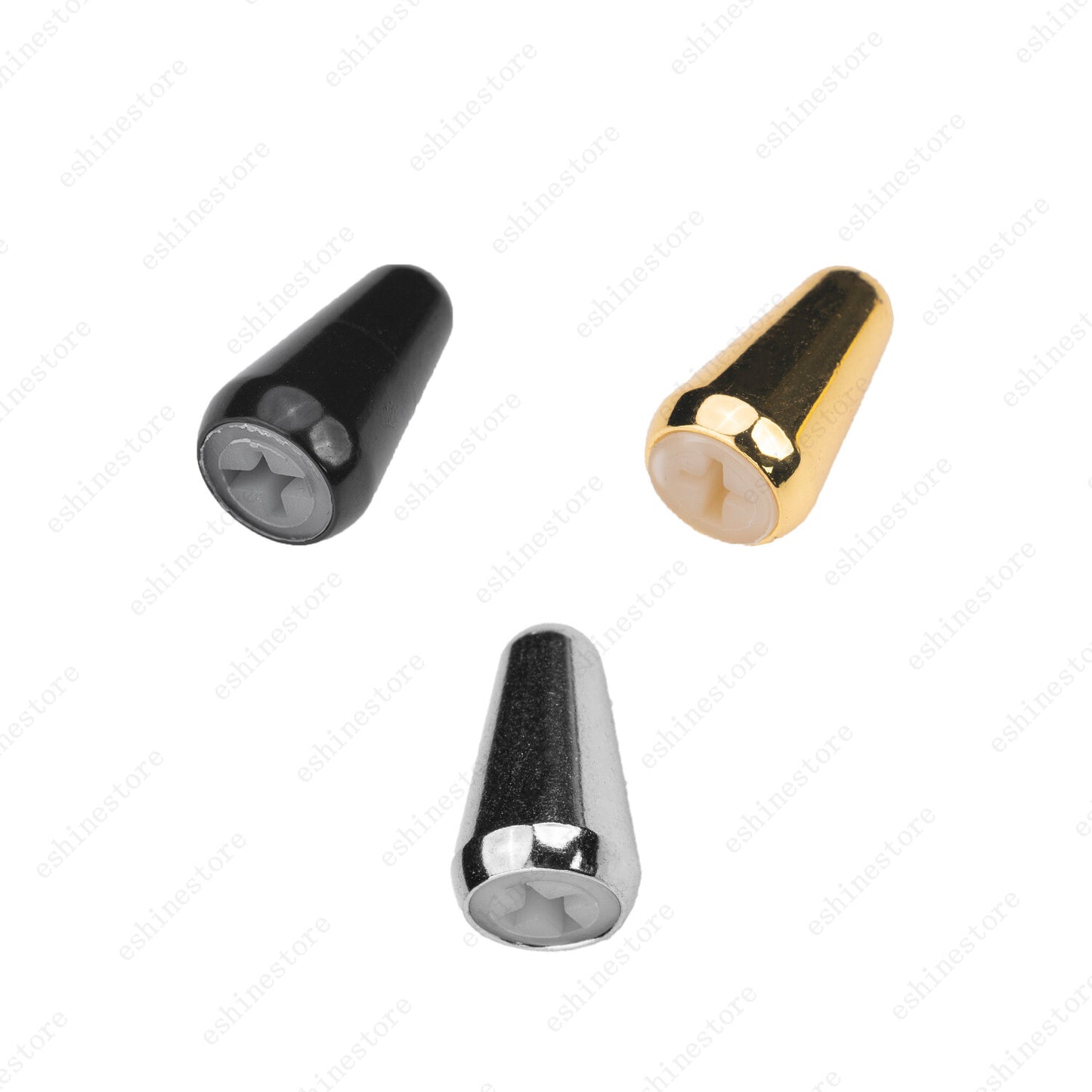 2 Pcs Guitar 5 Way Switch Metal Tip Cap Switch Knob for USA Stratocaster Gold