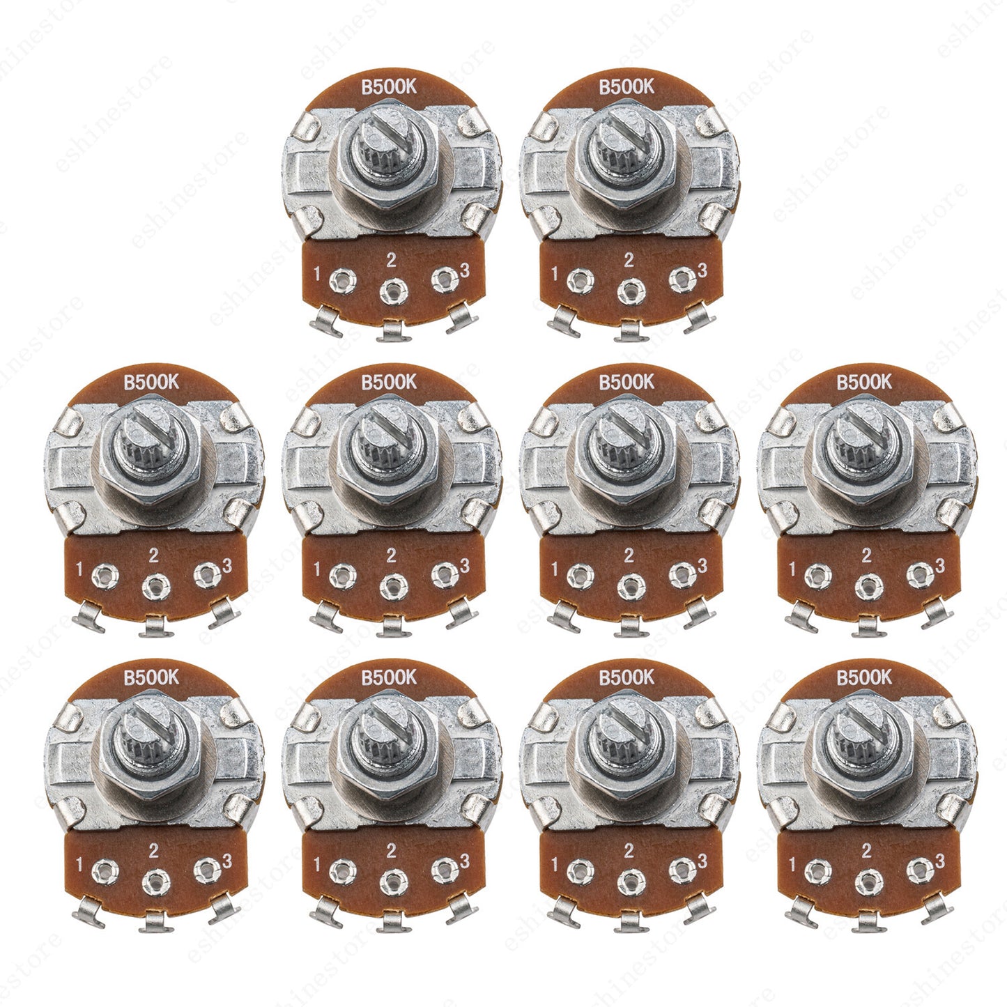 1-10Pcs Guitar Large Potentiometer Long 18mm A/B 250k 500k Volume Tone Taper Pot