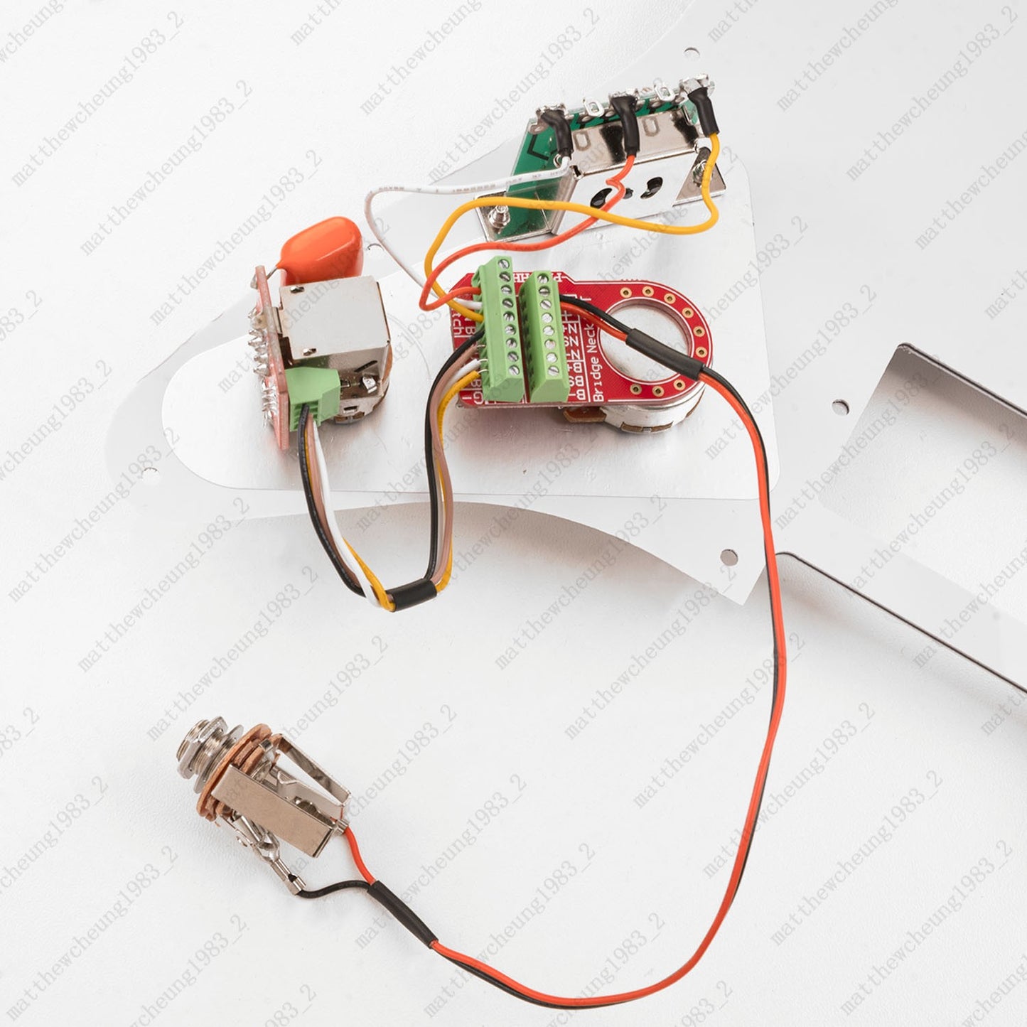 Solderless HH Wiring Harness 3-Way Switch + Push-Pull Coil Splitting for Strat