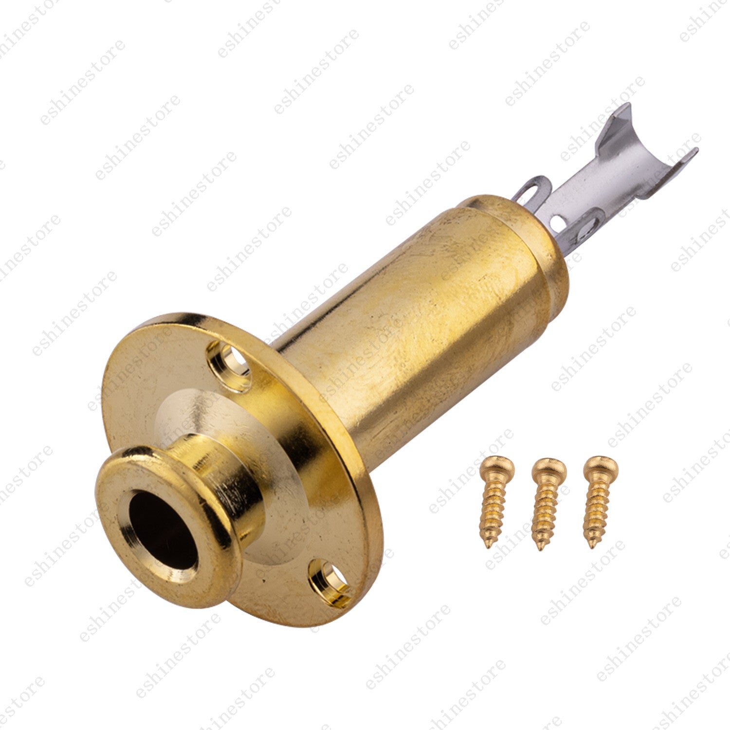 1/4" Acoustic Electric Guitar Stereo Mono Endpin Output Jack Strap Button Socket