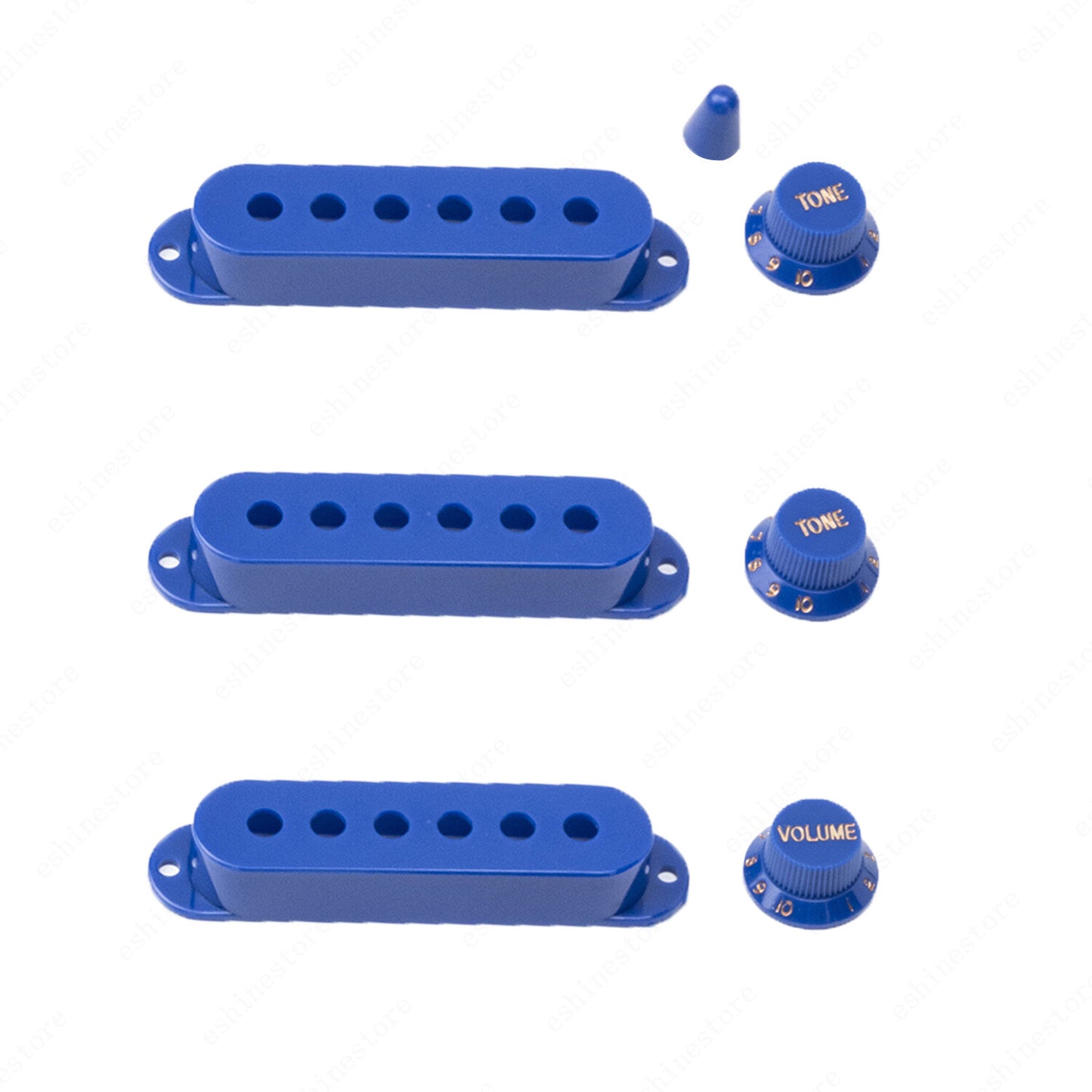 48/50/52mm Guitar Pickup Covers Knobs Switch Tip Set For Fender SQ Strat